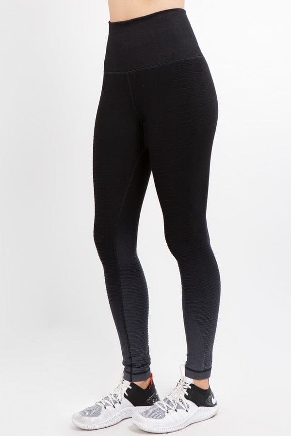 Ombre Moto Ridge Compression Leggings - BKFJNY