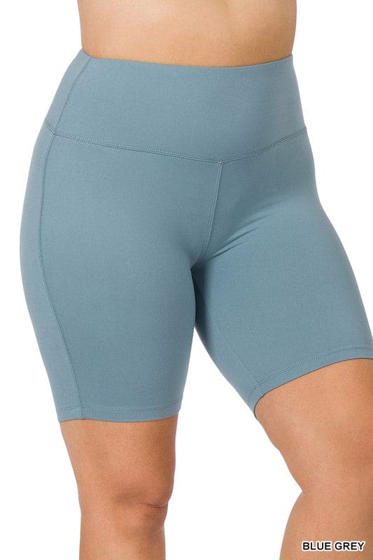 Plus Brushed Wide Waistband Biker Shorts - LEGDAY EVERYDAY