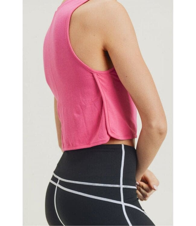 Side Overlay Supima Cotton Crop Top - LEGDAY EVERYDAY