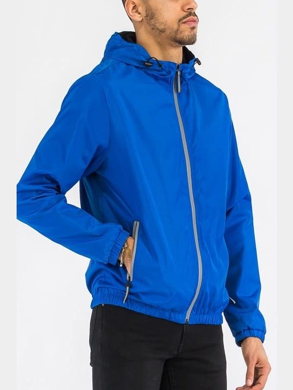 SOLID HOODED LIGHTWEIGHT WINDBREAKER JACKET - LEGDAY EVERYDAY