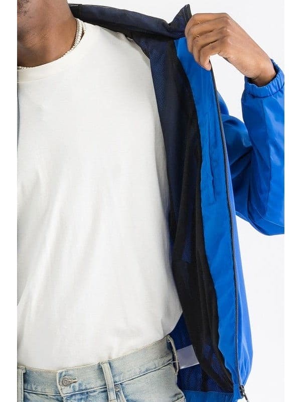 SOLID HOODED LIGHTWEIGHT WINDBREAKER JACKET - LEGDAY EVERYDAY