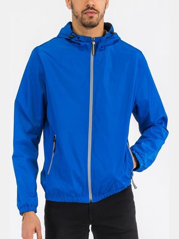 SOLID HOODED LIGHTWEIGHT WINDBREAKER JACKET - LEGDAY EVERYDAY