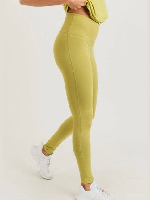 Solid Mustard Essential Leggings - BKFJNY