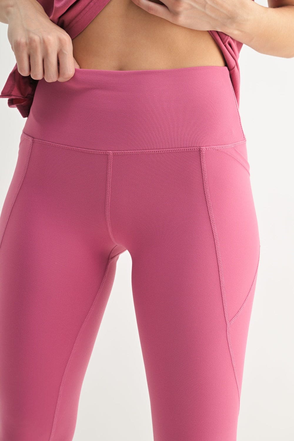Tapered Band Essential Solid Highwaist Leggings - LEGDAY EVERYDAY