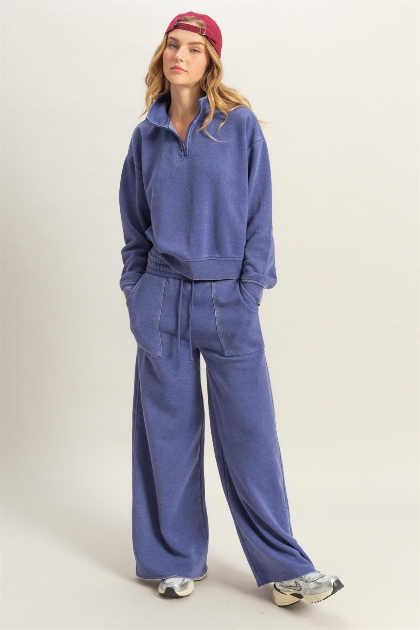 Wide Leg Drawstring Sweatpants - LEGDAY EVERYDAY