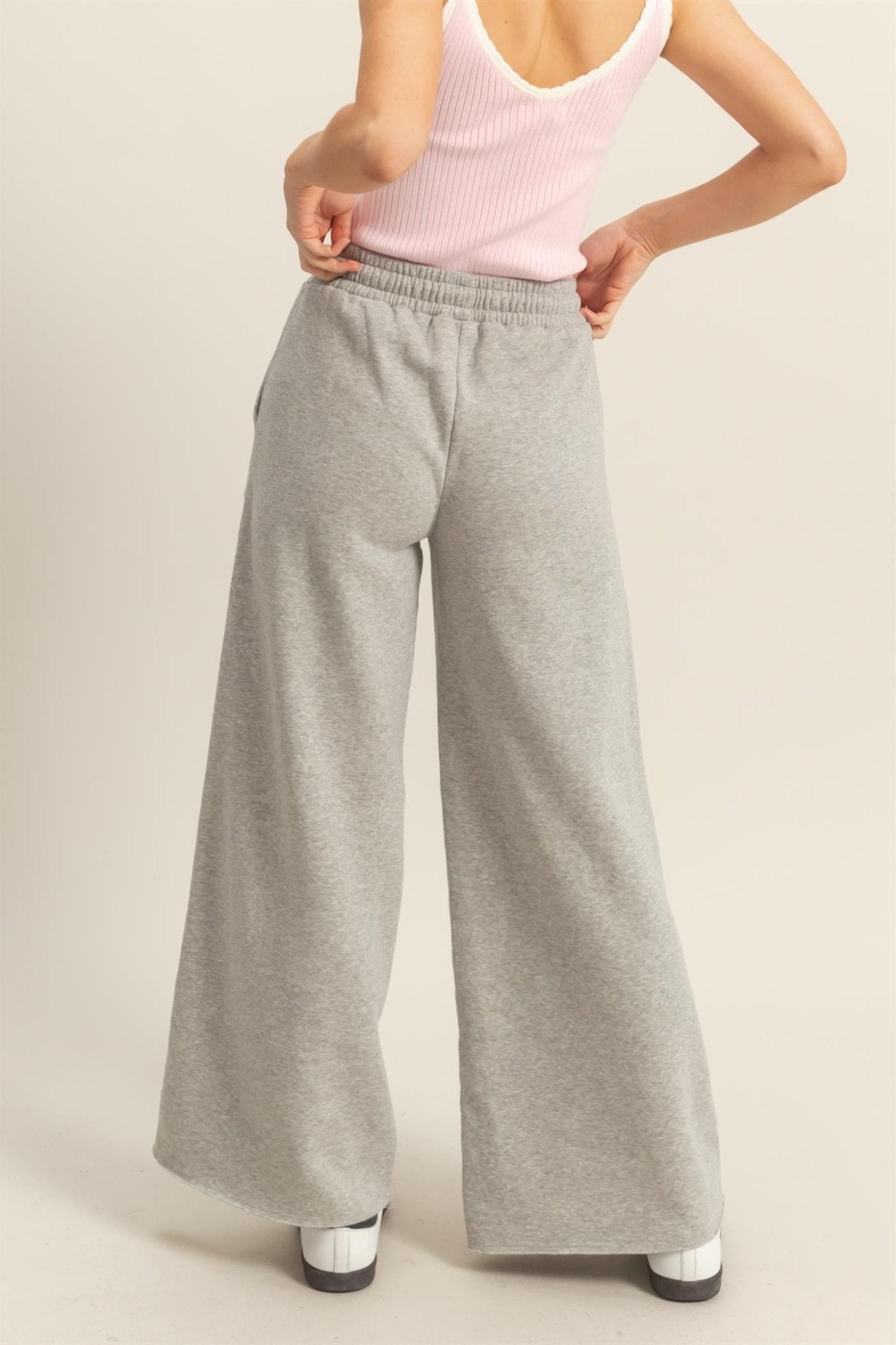 Wide Leg Drawstring Sweatpants - LEGDAY EVERYDAY