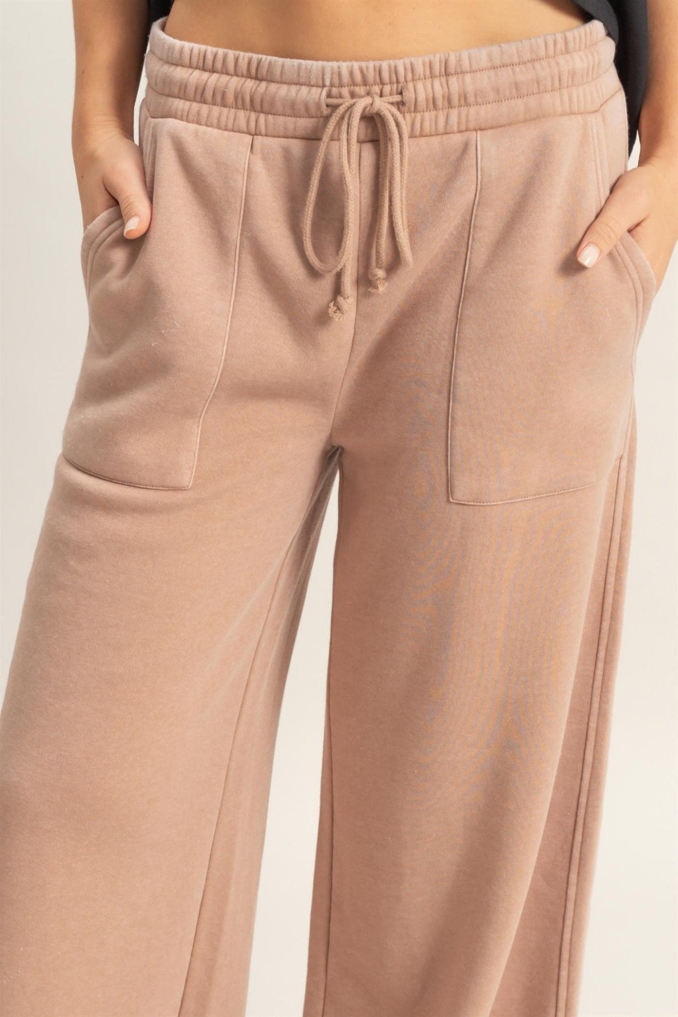 Wide Leg Drawstring Sweatpants - LEGDAY EVERYDAY