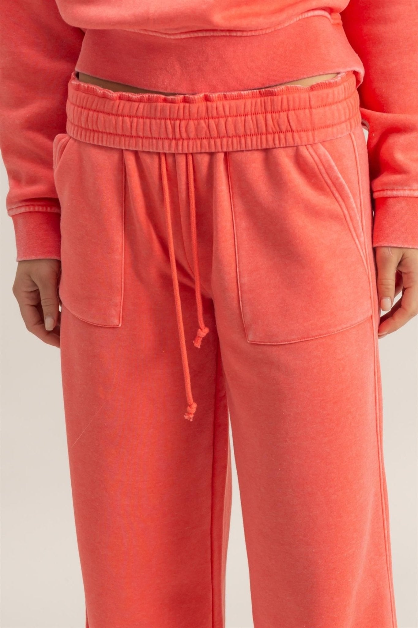 Wide Leg Drawstring Sweatpants - LEGDAY EVERYDAY