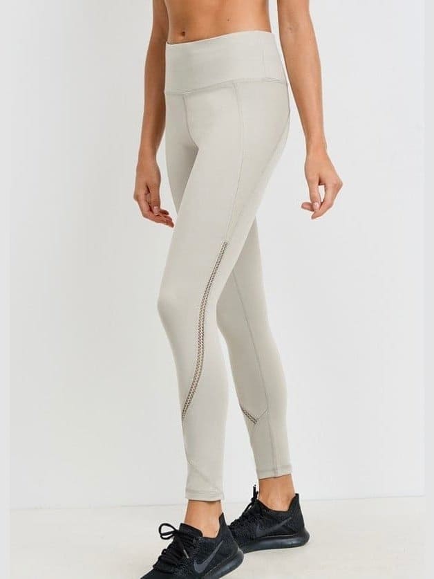 Wraparound Perforated Highwaist Leggings - BKFJNY