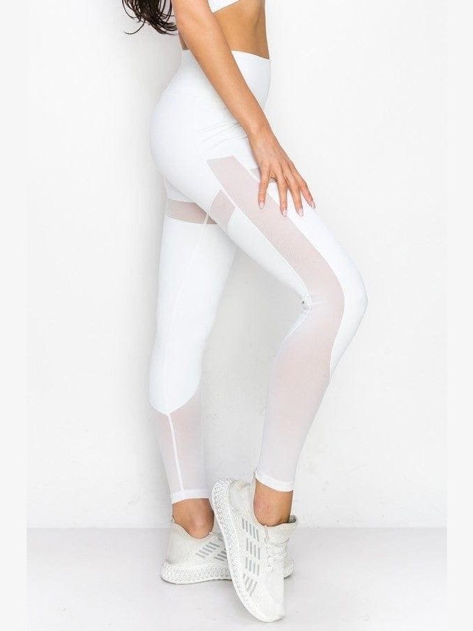 Contour Mesh Active Leggings - BKFJNY