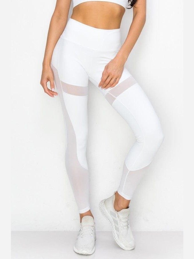 Contour Mesh Active Leggings - BKFJNY