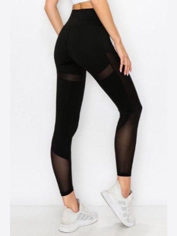 Contour Mesh Active Leggings - BKFJNY