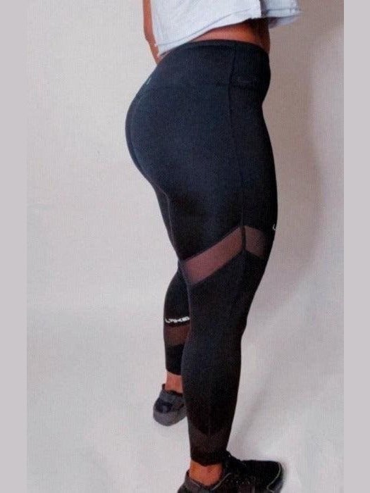 Criss-Cross Mesh Leggings - BKFJNY