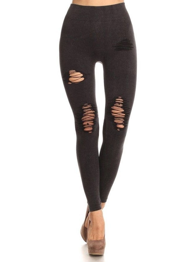 Damaged Highwaist Leggings - LEGDAY EVERYDAY