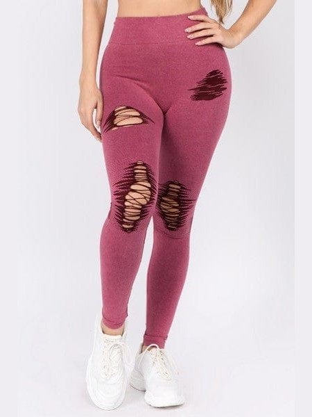 Damaged Highwaist Leggings - LEGDAY EVERYDAY