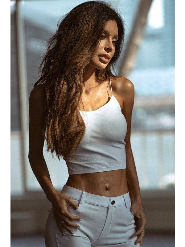 Lady's Seamless Crop Camisole - BKFJNY