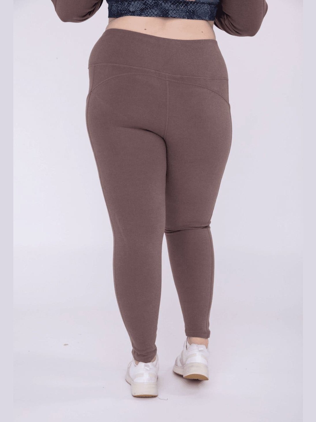 Micro-Ribbed Swoop Back High-Waisted Pocket Leggings - BKFJNY