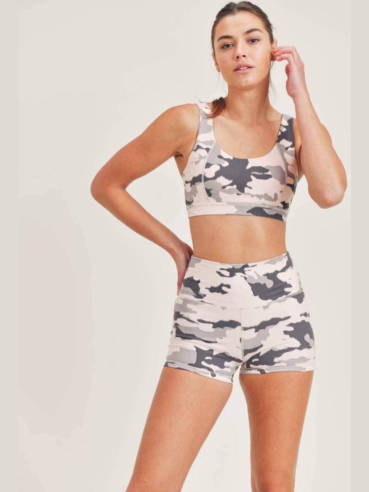 Pink Camo Highwaist Shorts - BKFJNY