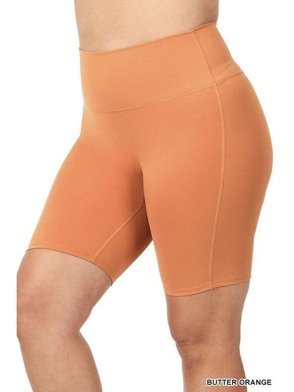 PLUS ATHLETIC HIGH RISE BIKER SHORTS - LEGDAY EVERYDAY