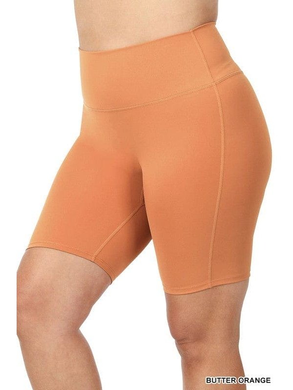 PLUS ATHLETIC HIGH RISE BIKER SHORTS - BKFJNY