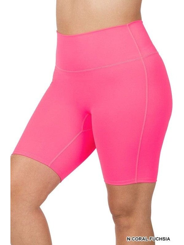 PLUS ATHLETIC HIGH RISE BIKER SHORTS - BKFJNY