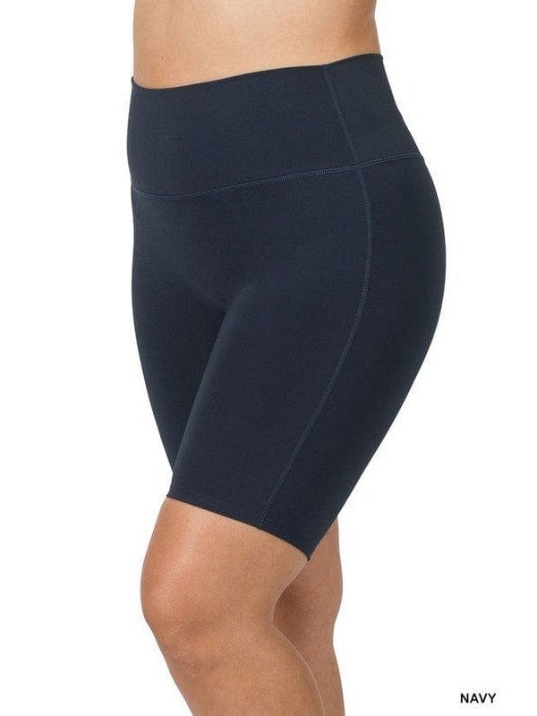 PLUS ATHLETIC HIGH RISE BIKER SHORTS - LEGDAY EVERYDAY