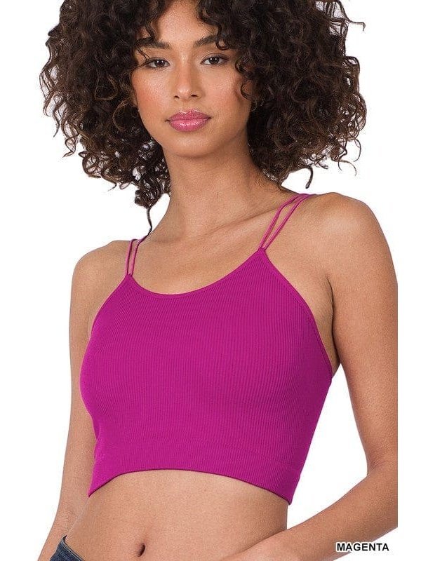 RIBBED SEAMLESS DOUBLE STRAP BRAMI - LEGDAY EVERYDAY
