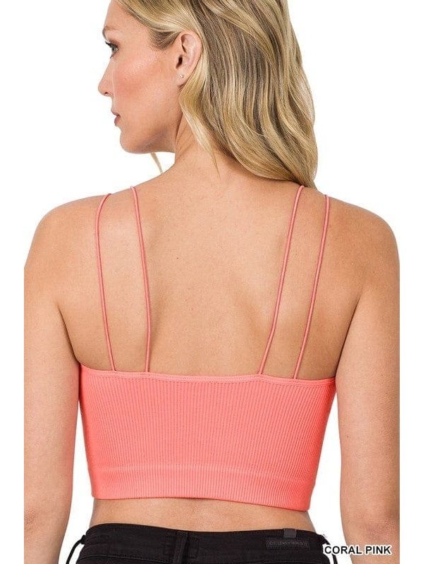 RIBBED SEAMLESS DOUBLE STRAP BRAMI - LEGDAY EVERYDAY