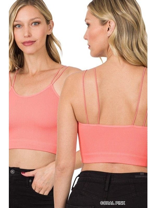 RIBBED SEAMLESS DOUBLE STRAP BRAMI - LEGDAY EVERYDAY