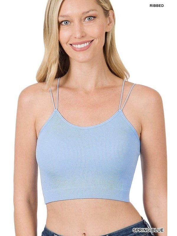 RIBBED SEAMLESS DOUBLE STRAP BRAMI - LEGDAY EVERYDAY