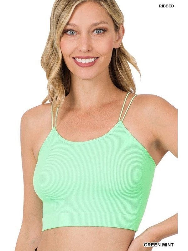 RIBBED SEAMLESS DOUBLE STRAP BRAMI - LEGDAY EVERYDAY