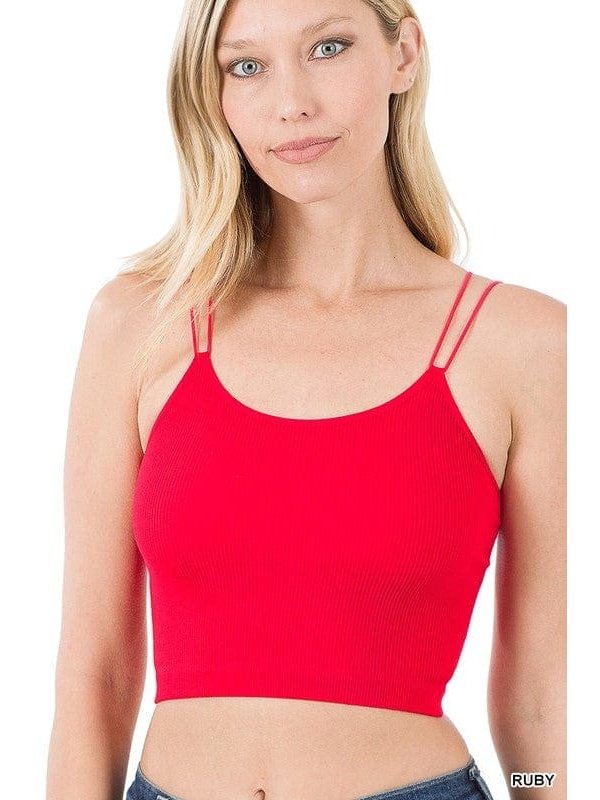 RIBBED SEAMLESS DOUBLE STRAP BRAMI - LEGDAY EVERYDAY