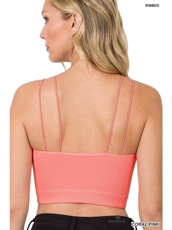 RIBBED SEAMLESS DOUBLE STRAP BRAMI - LEGDAY EVERYDAY