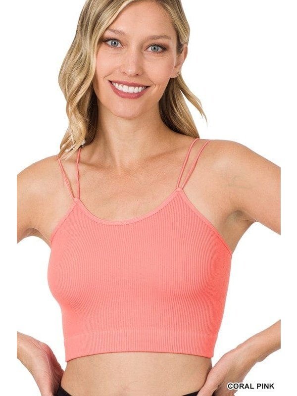 RIBBED SEAMLESS DOUBLE STRAP BRAMI - LEGDAY EVERYDAY