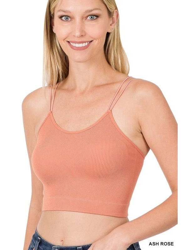 RIBBED SEAMLESS DOUBLE STRAP BRAMI - LEGDAY EVERYDAY