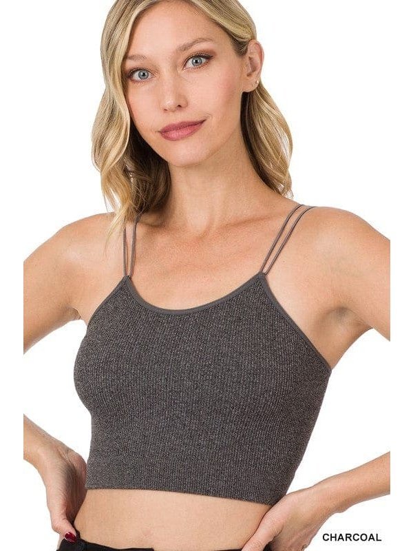 RIBBED SEAMLESS DOUBLE STRAP BRAMI - LEGDAY EVERYDAY