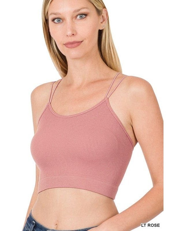 RIBBED SEAMLESS DOUBLE STRAP BRAMI - LEGDAY EVERYDAY