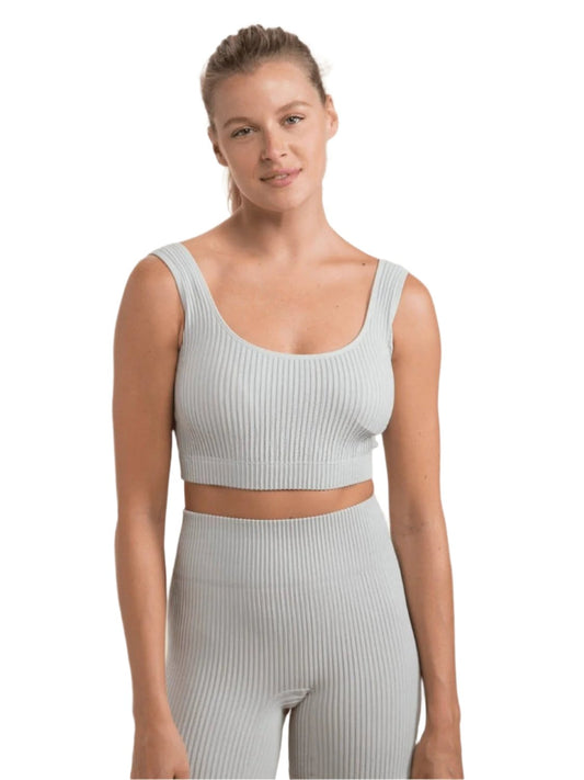 Ribbed Seamless Sports Bra - BKFJNY