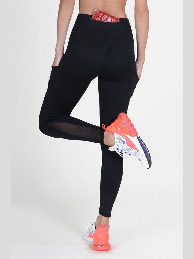 Ribbed Splice Mesh Pocket Leggings - LEGDAY EVERYDAY
