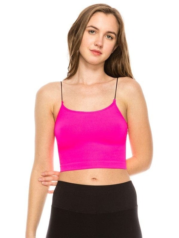 SKINNY STRAP CROP BRA CAMI - BKFJNY