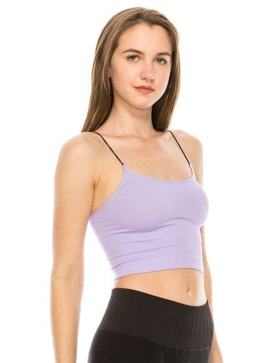 SKINNY STRAP CROP BRA CAMI - BKFJNY