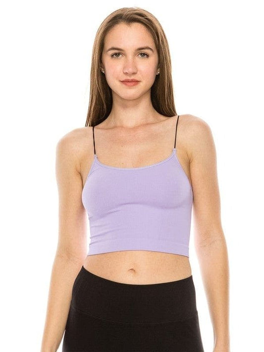 SKINNY STRAP CROP BRA CAMI - BKFJNY