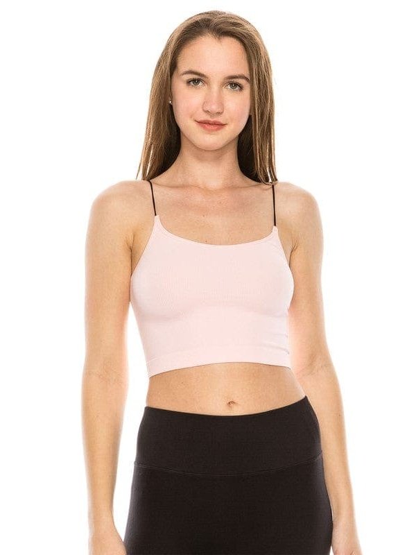 SKINNY STRAP CROP BRA CAMI - BKFJNY