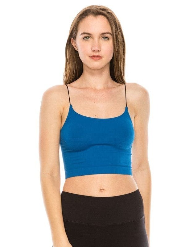 SKINNY STRAP CROP BRA CAMI - BKFJNY