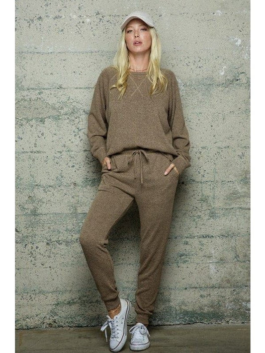 Soft Texture Knit Joggers sweatpants - BKFJNY