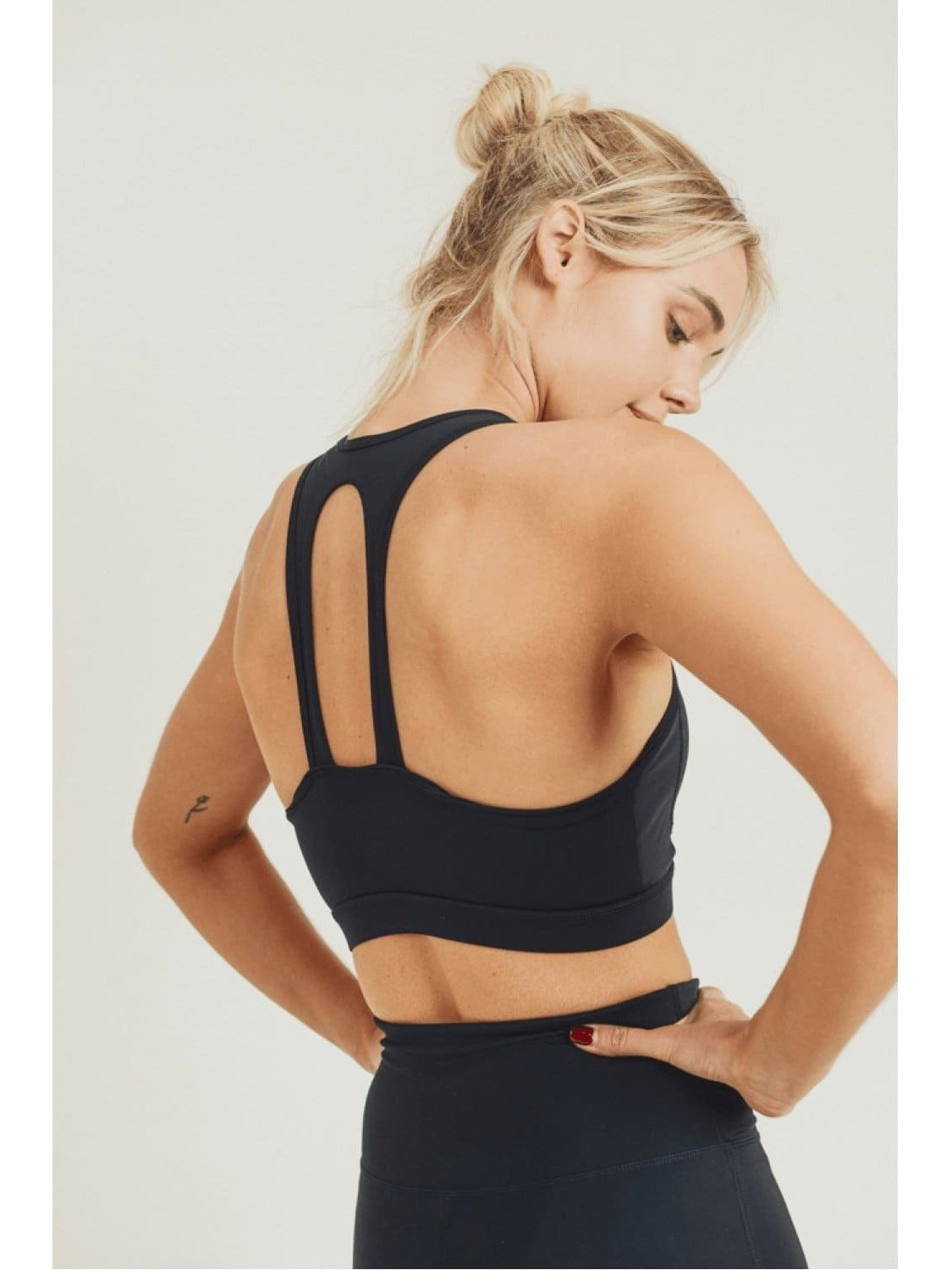 Twin Straps Racerback Sports Bra - BKFJNY